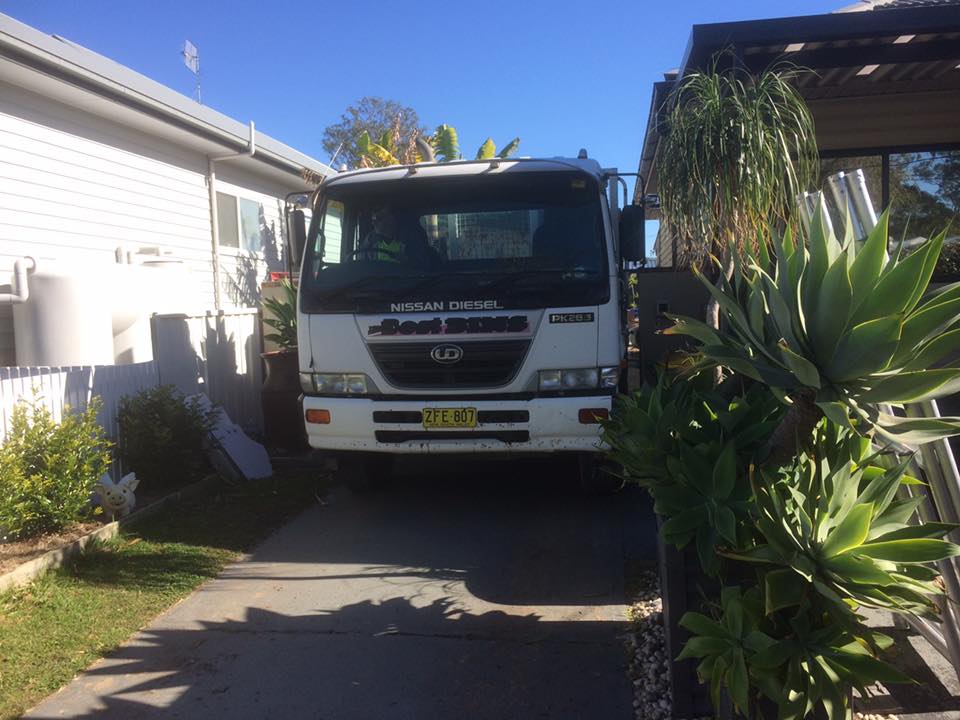 Backing into a tight driveway